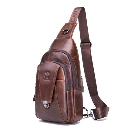 Sleek Men’s Genuine Leather Crossbody Shoulder Bag