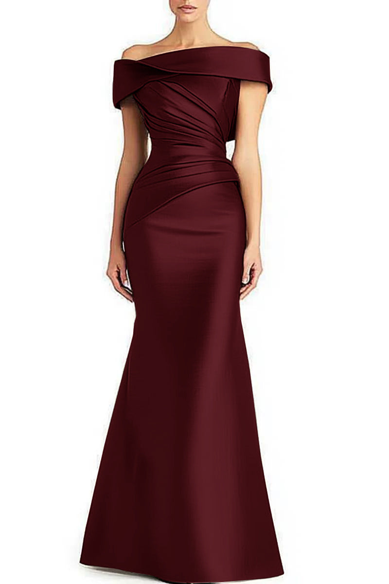 Elegant Off-Shoulder Maxi Dress for Parties, Weddings & Galas