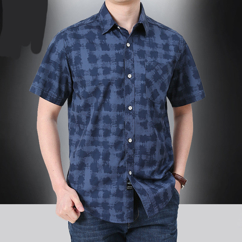 Short-Sleeved Shirt Youth Casual Men's Shirt