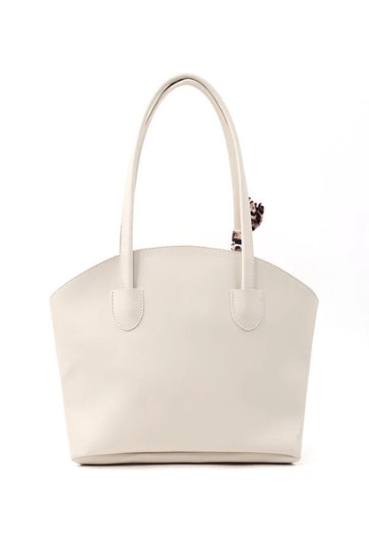 Women’s Faux Leather Shoulder Bag with Scarf Gift