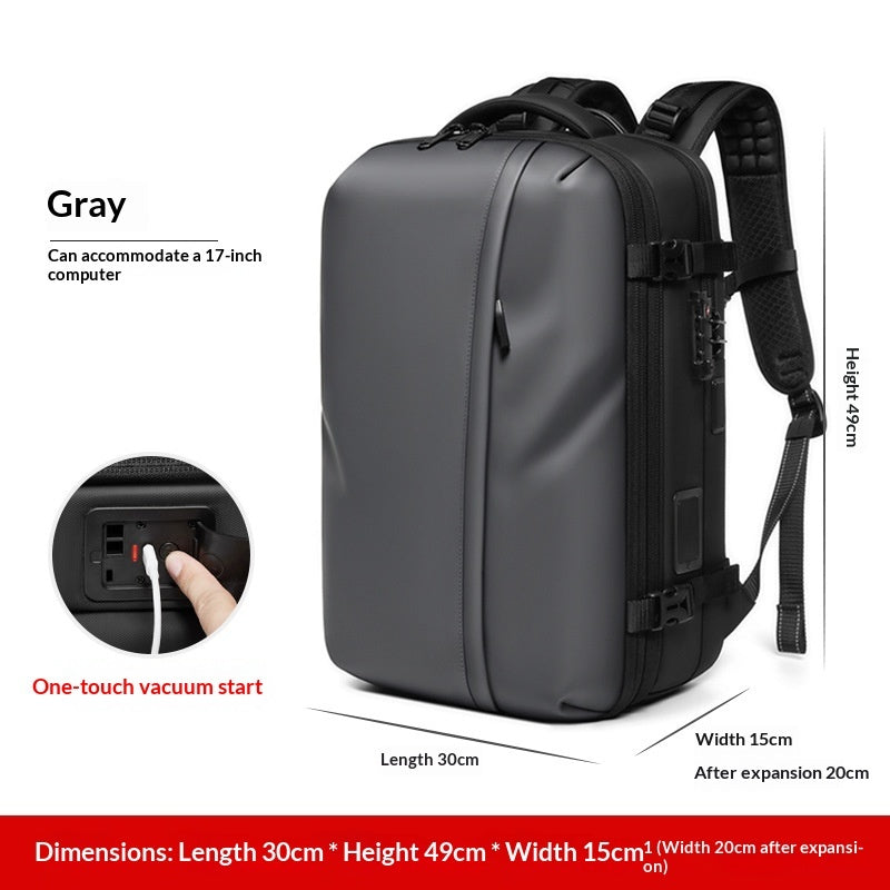 Mens Compressed Backpack Large-Capacity Travel Bag
