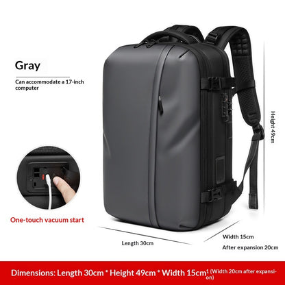 Mens Compressed Backpack Large-Capacity Travel Bag