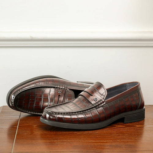 Men’s Summer Cowhide Shoes – Genuine Leather, Comfortable Fit