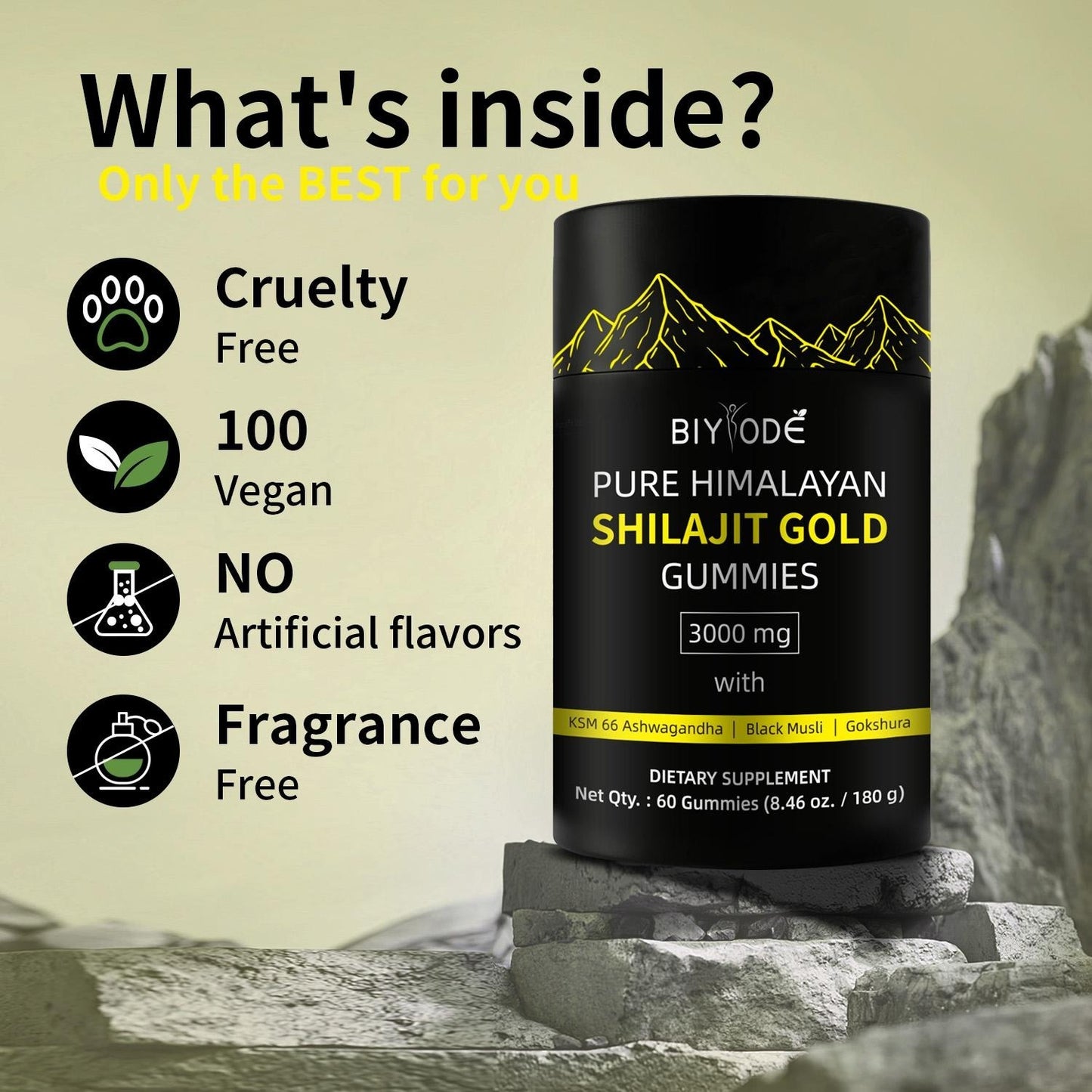 Pure Himalayan Shilajit Gummies with Ashwagandha – Natural Energy Boost