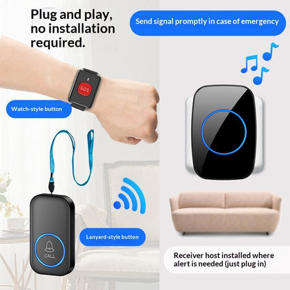 One-Touch Help Button for Elderly Safety at Home