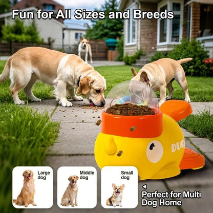 Dog Puzzle Feeder Duck Toy – Smart Training Treat Dispenser