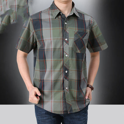 Short-Sleeved Shirt Youth Casual Men's Shirt