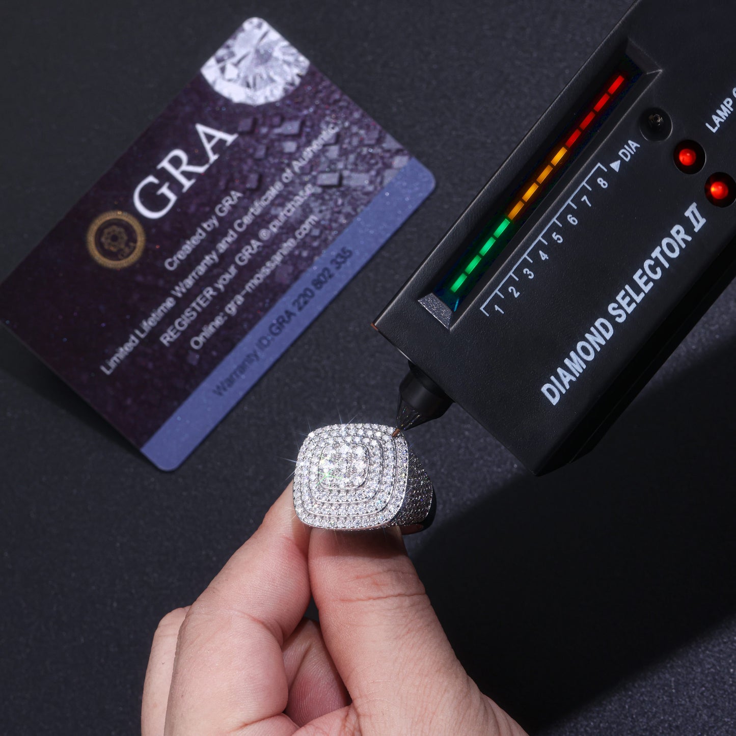 Legendary King Moissanite Men's Ring Wedding Set S925 Silver