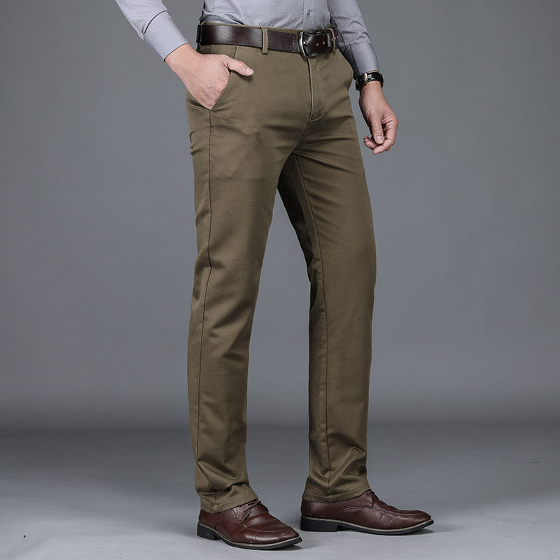 Breathable Cotton Men's Trousers for All-Day Comfort