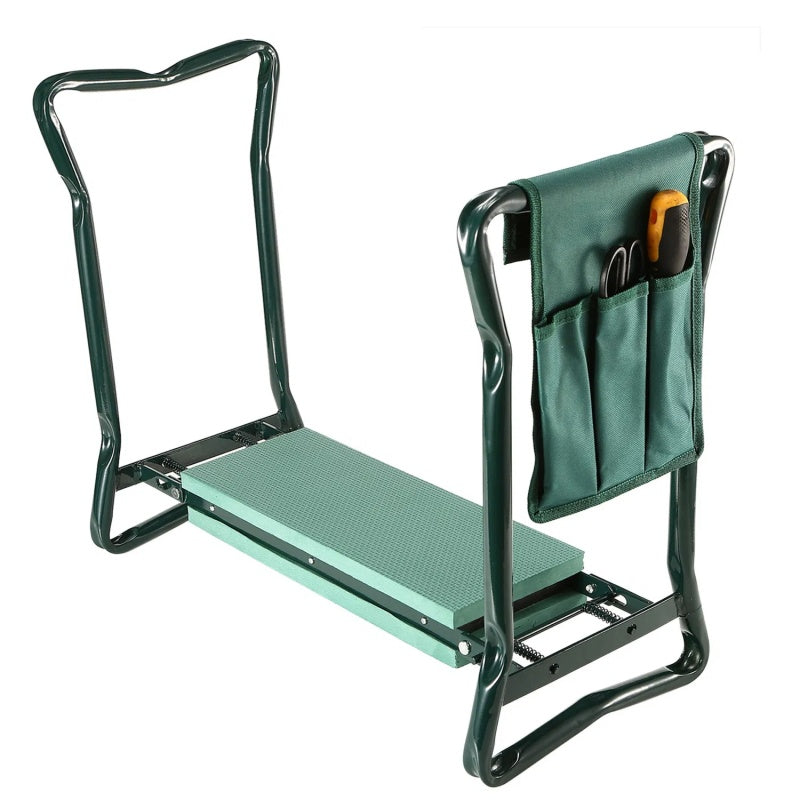 Gardening Kneeler Seat with Tool Pouch Comfortable and Foldable