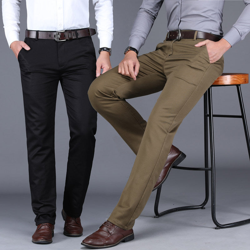 Breathable Cotton Men's Trousers for All-Day Comfort