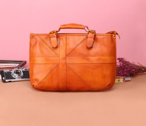 Genuine Cowhide Retro One-Shoulder Bag for Stylish Women