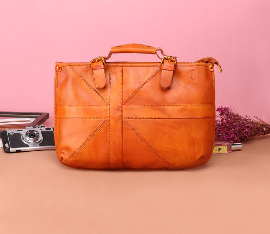 Genuine Cowhide Retro One-Shoulder Bag for Stylish Women