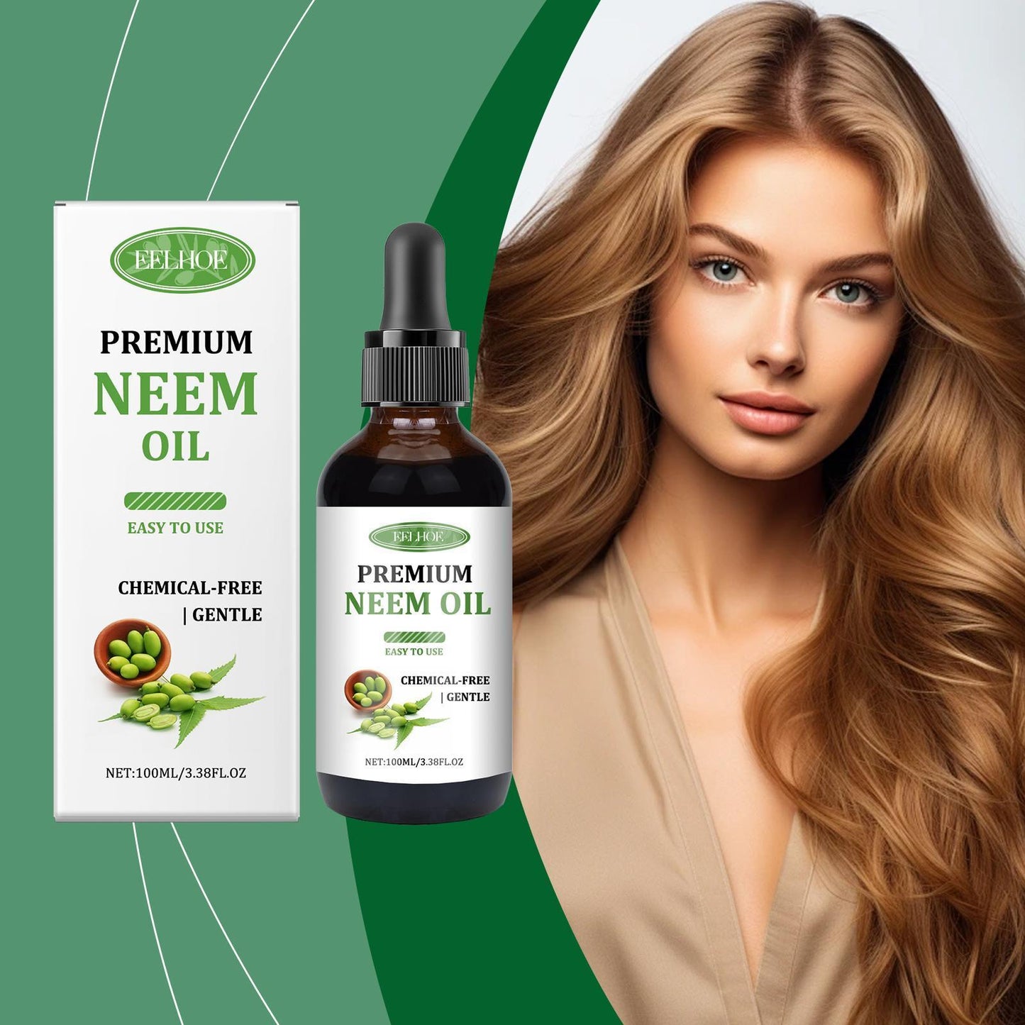 Herbal Neem Oil For Healthy Scalp, Skin & Nails Treatment