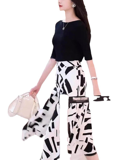 Women’s Summer Two-Piece Suit – Stylish Top & Dress Set