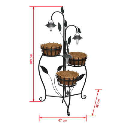 Hanging Flower Basket With LED Lighting