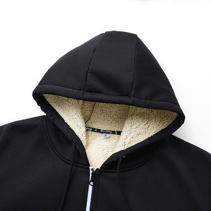 Men’s Fleece-Lined Quilted Hoodie Jacket Comfort Set