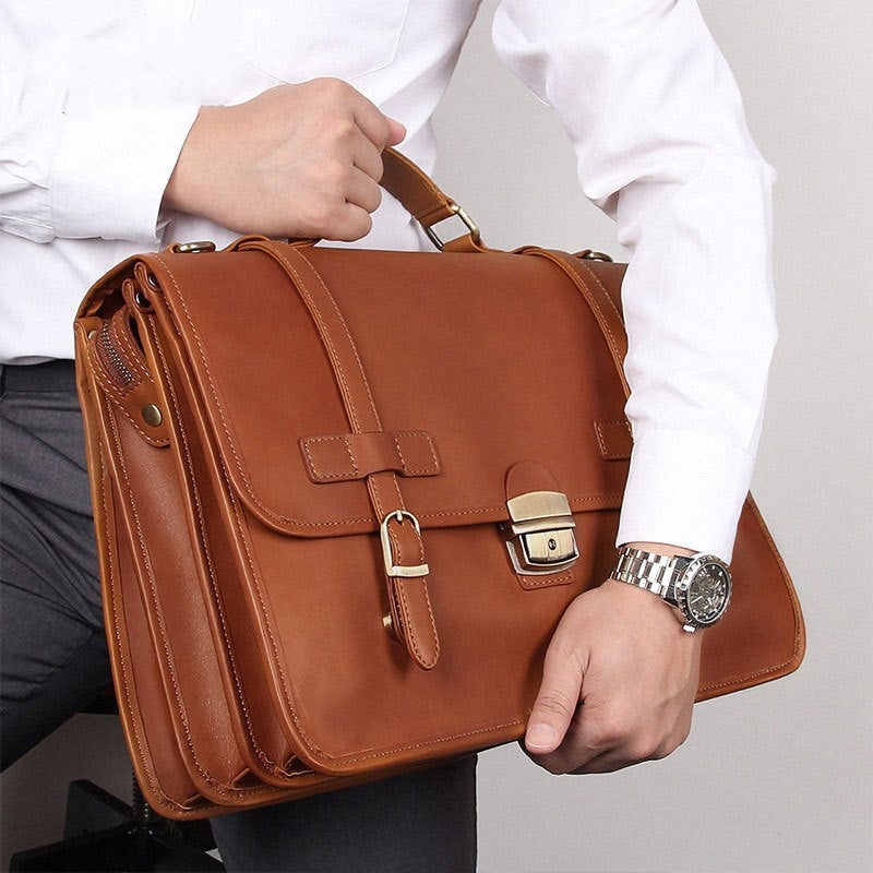JMD Winter British Style Exquisite Genuine Leather briefcase