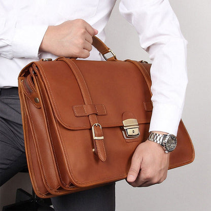 JMD Winter British Style Exquisite Genuine Leather briefcase