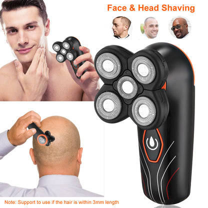 SmoothGlide 5-Head Waterproof Electric Shaver for Men