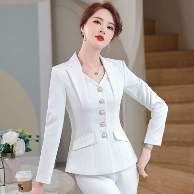 Women's Suit Jacket New Autumn And Winter Leisure Two-piece Suit