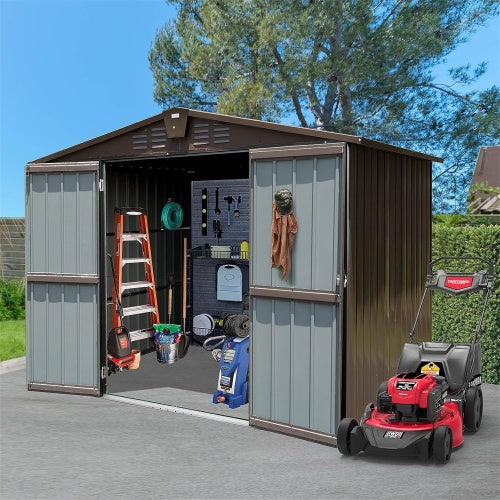 Spacious Metal Outdoor Storage Shed for Garden and Backyard