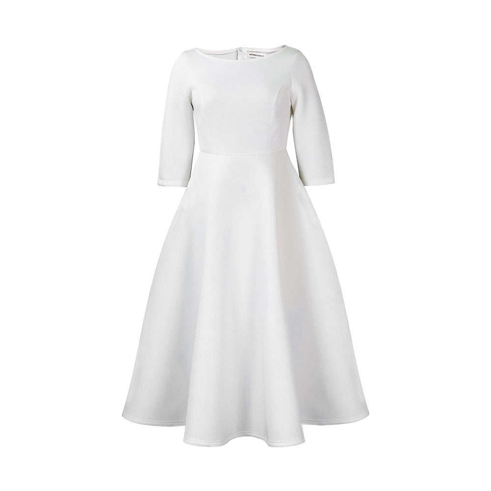 Elegant Plus Size Midi Swing Dress for Women