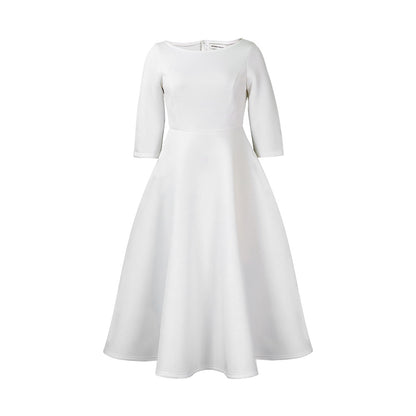 Elegant Plus Size Midi Swing Dress for Women