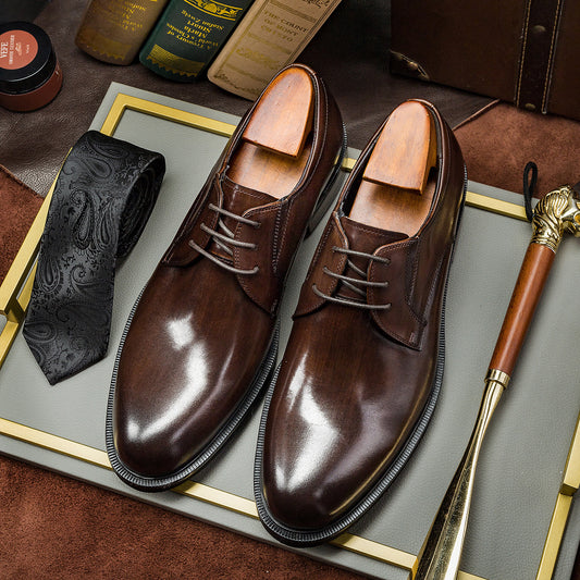 Korean-style Men's Business Dress Genuine Leather Shoes