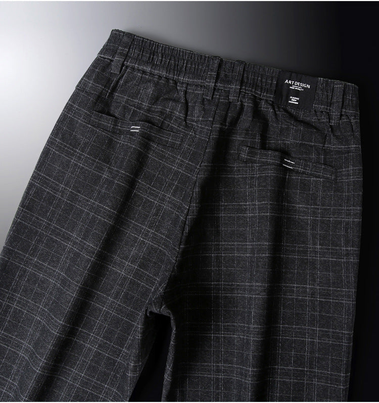 Breathable Cotton Stretch Pants - Men's Slim Work Trousers