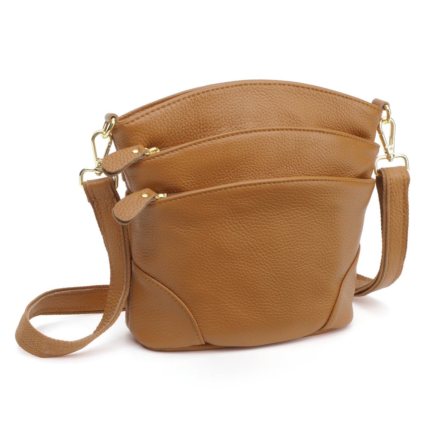 Elegant Genuine Leather Crossbody Bag – Carry Essentials in Style
