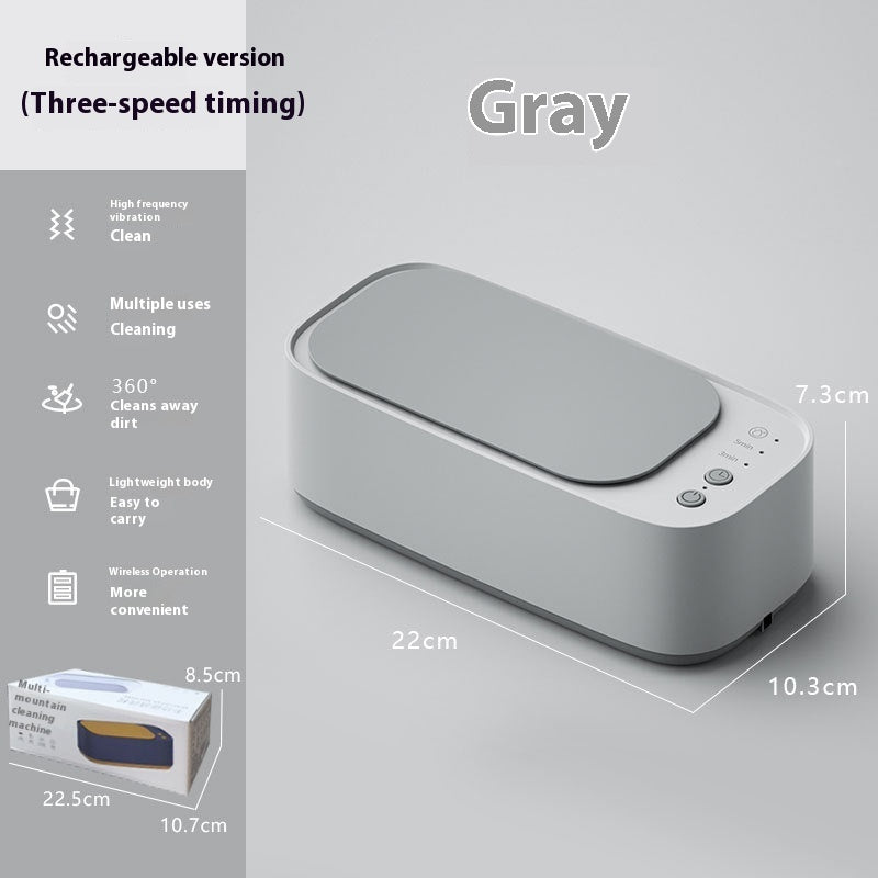 Handy Ultrasonic Glasses Cleaner — Multi Use, Quiet, Easy