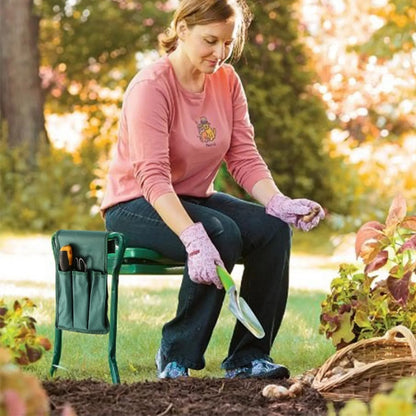 Gardening Kneeler Seat with Tool Pouch Comfortable and Foldable