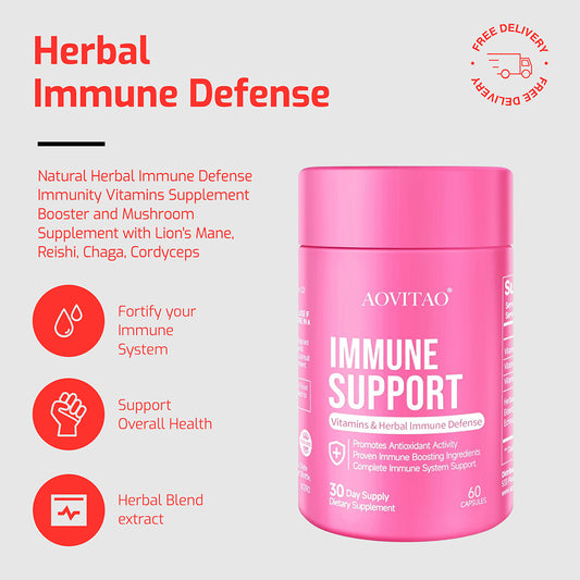 Natural Immune Support Mushroom Supplement for Daily Vitality