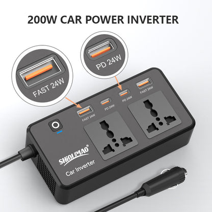 Intelligent Car Inverter PD Fast Charge USB Multi-function Adapter