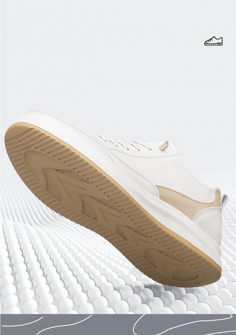 Premium Leather Sneakers for Men with Hidden Height Lift
