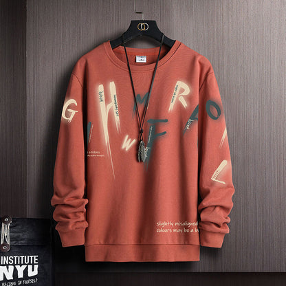 Sleek Letter Design Slim Fit Long Sleeve T-Shirt