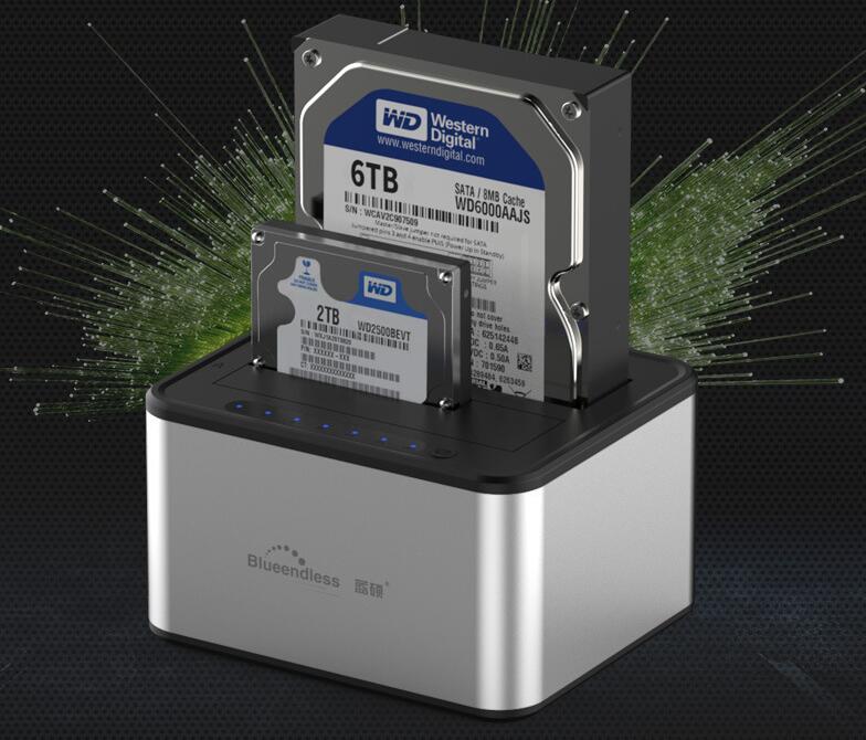 Instant Offline Disk Cloner — 3.5” Dual-Bay USB 3.0