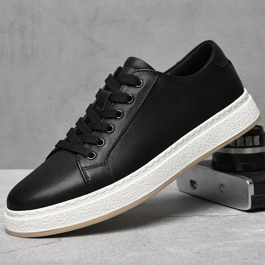 Men’s Genuine Leather Business Lace-Up Sneakers