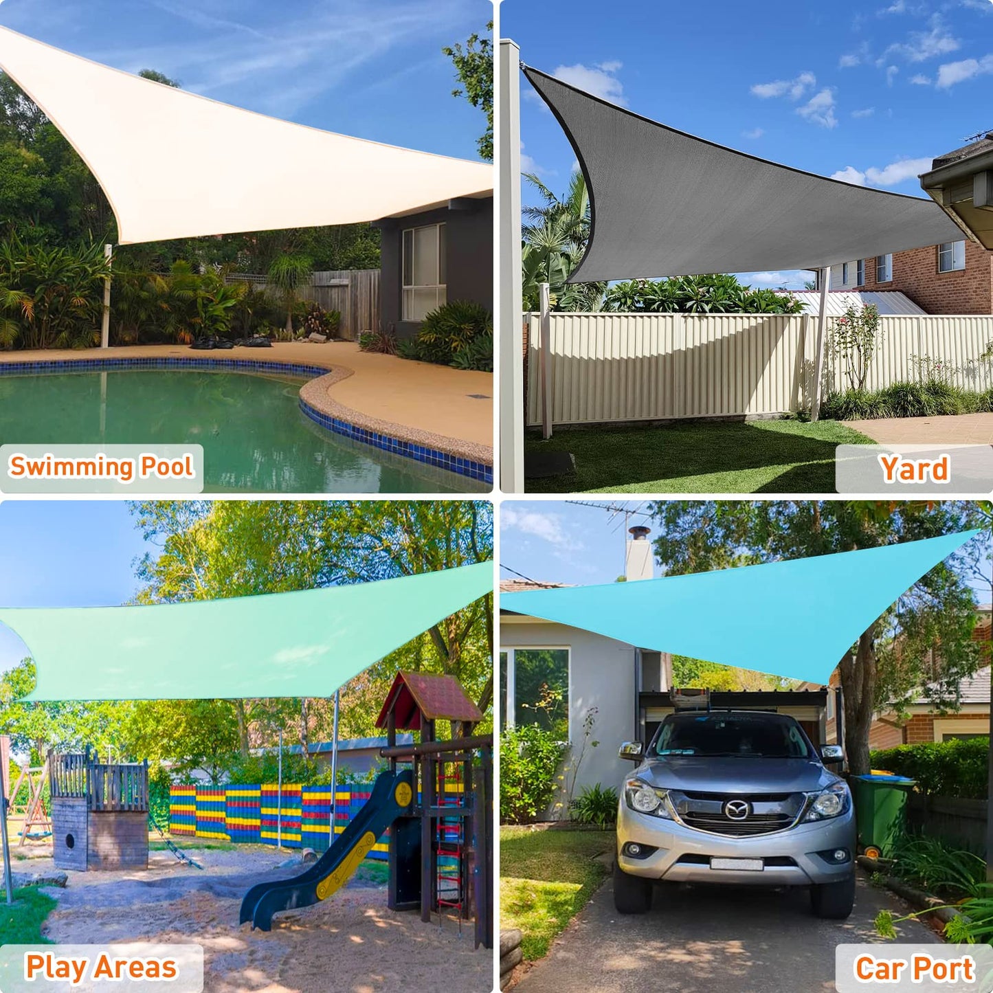 XISHAN HDPE Sunshade Sail – Stylish Outdoor Shade 12"x16"