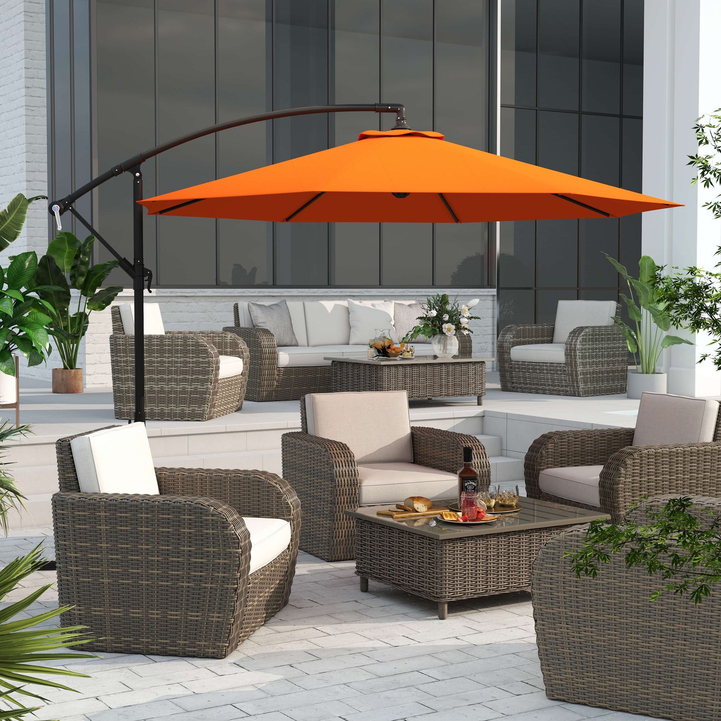 3m Garden Banana Parasol – Perfect Family Outdoor Shade