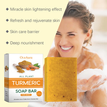 Natural Lemon Turmeric Soap for Clear, Fresh, Oil-Free Skin