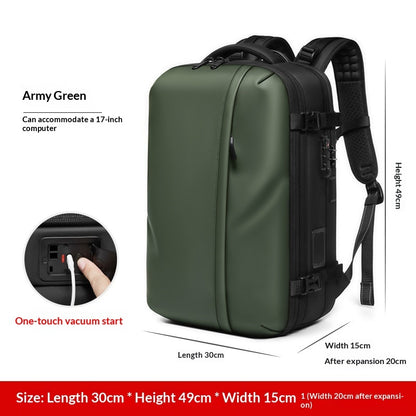 Mens Compressed Backpack Large-Capacity Travel Bag