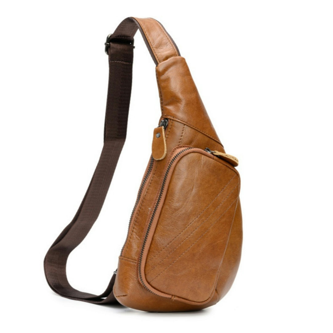 Stylish Genuine Leather Chest Bag – Perfect Casual Carry for Men