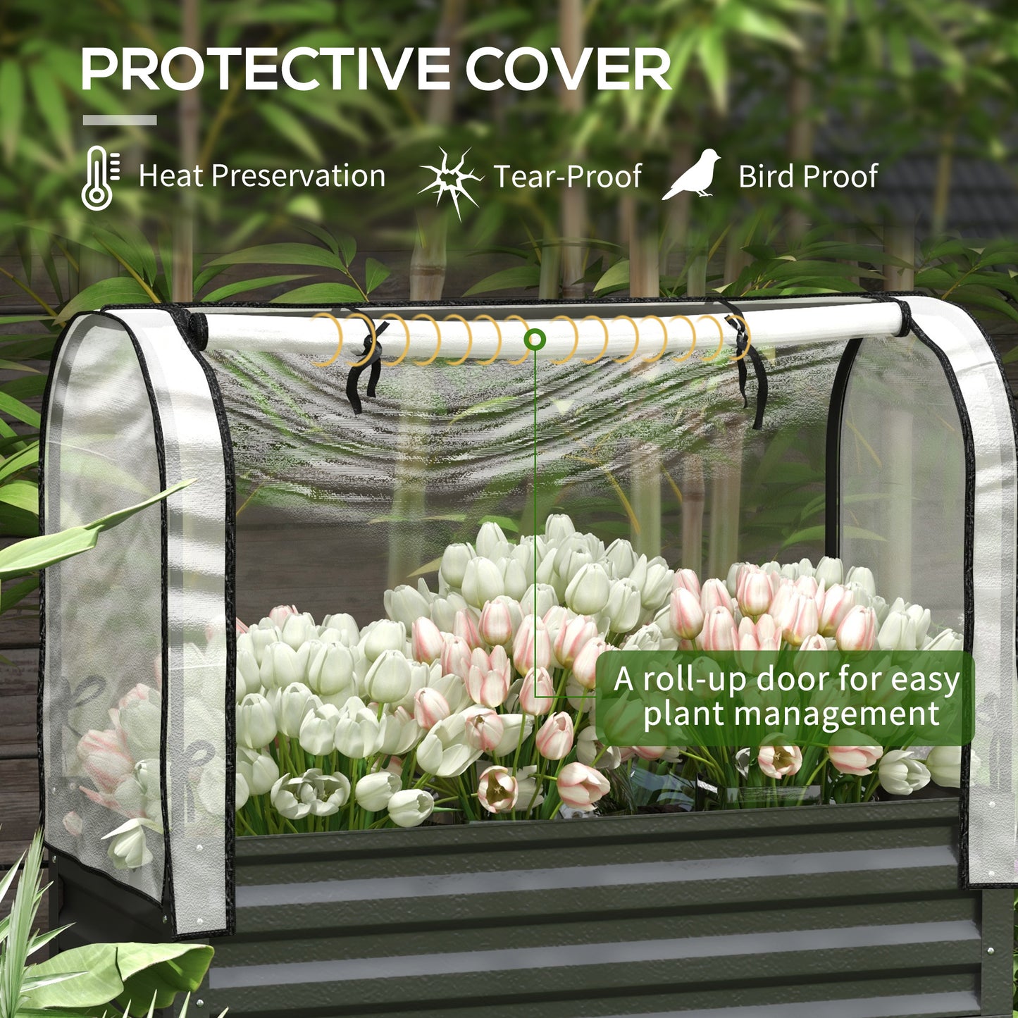 Elevated Garden Bed with Cover – Grow Veggies Easily