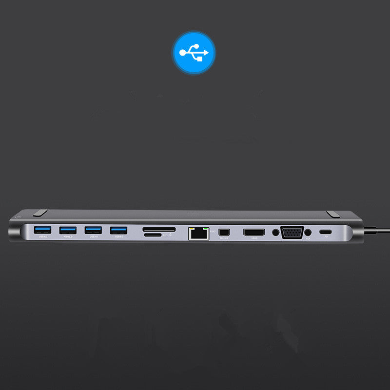 Type-C Hub  Dock 12-In-1-USB-C HD Extended Hub