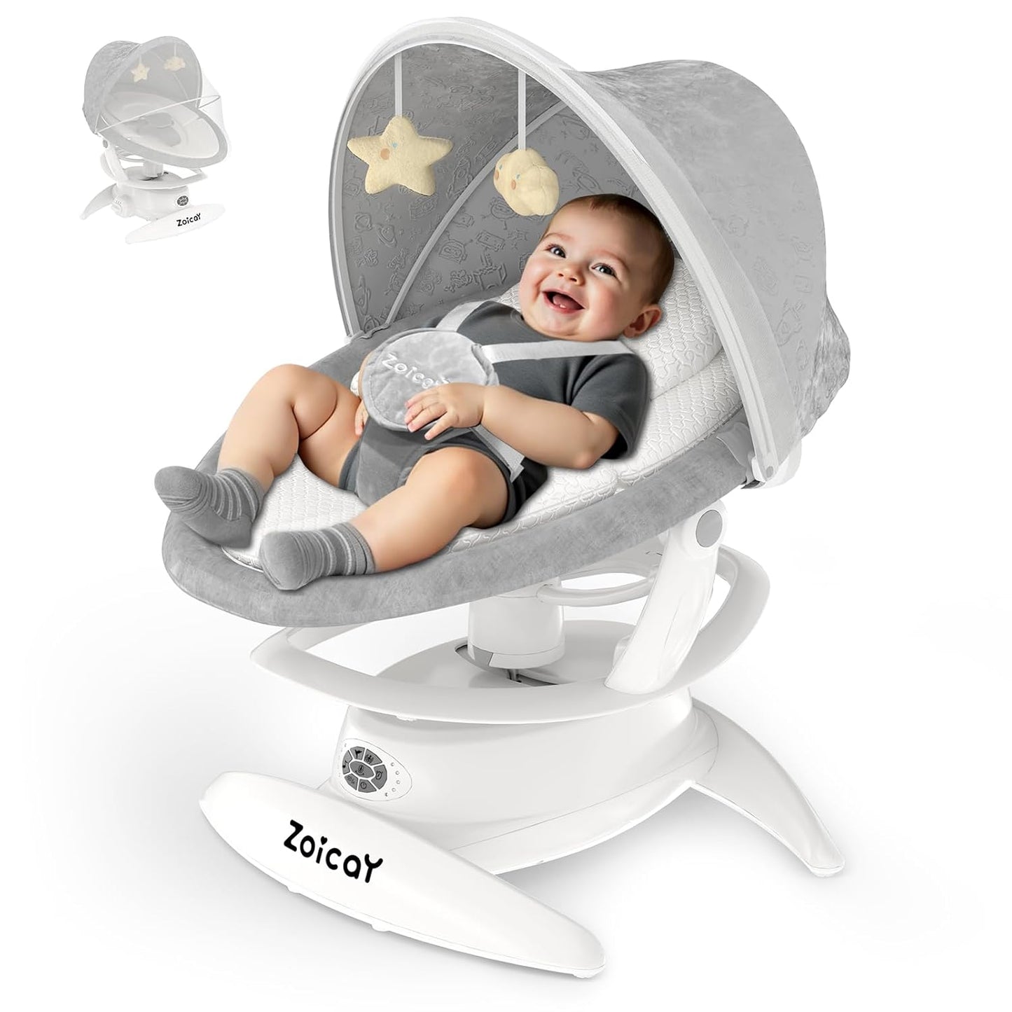 Baby Swing with Motion Sensor, Music, and 3 Modes