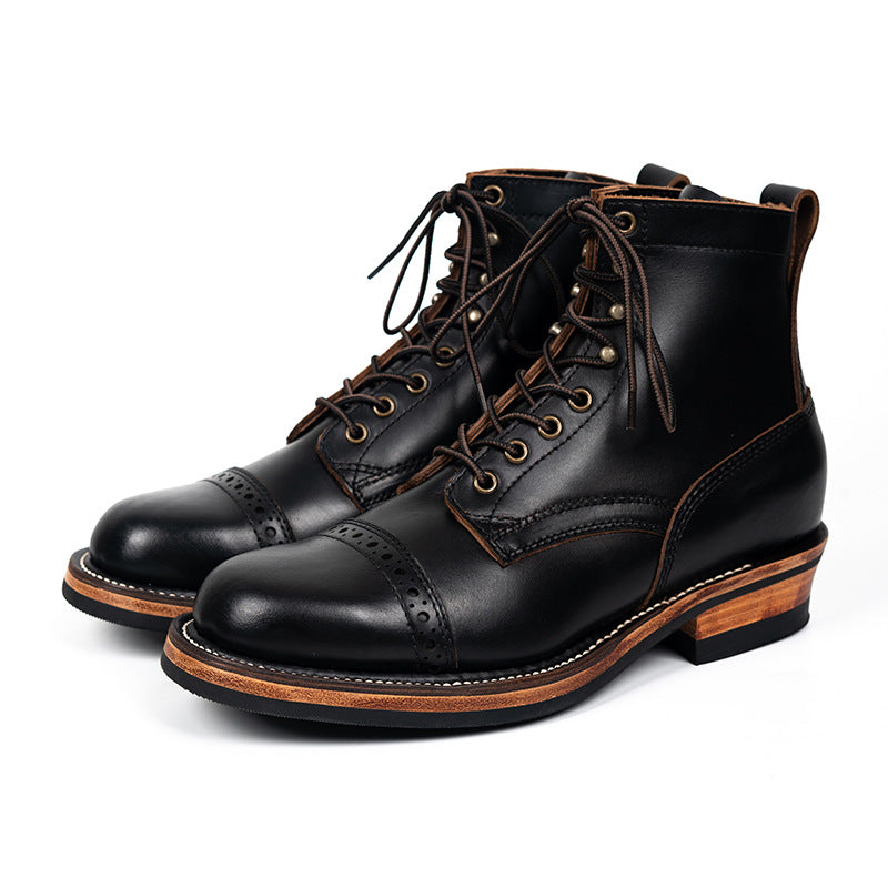Premium Cowhide Leather Men’s Boots for Fall & Winter