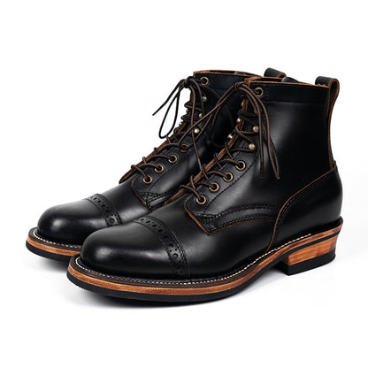 Premium Cowhide Leather Men’s Boots for Fall & Winter
