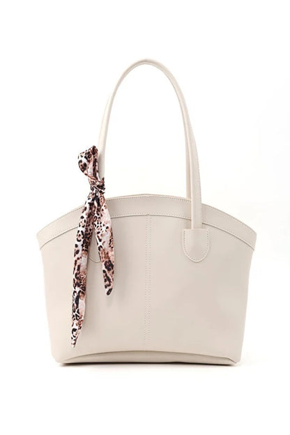 Women’s Faux Leather Shoulder Bag with Scarf Gift